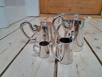 Koffie en thee servies  Silverplate Hollandia plate  beschikbaar voor biedingen