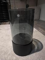 Zwarte windlicht, Huis en Inrichting, Ophalen of Verzenden, Zo goed als nieuw, Metaal, Minder dan 25 cm