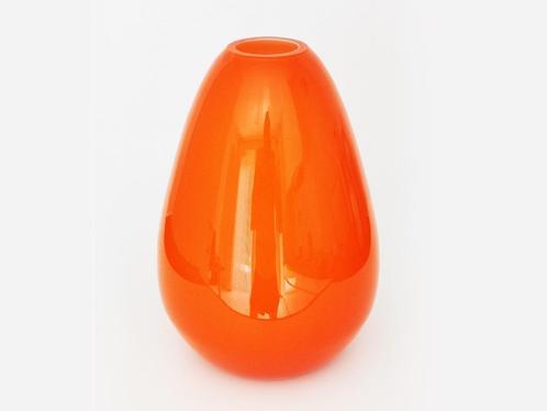 vaas oranje glas, Huis en Inrichting, Woonaccessoires | Vazen, Zo goed als nieuw, Oranje, Minder dan 50 cm, Glas, Verzenden