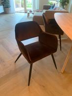 Eetkamerstoel velvet donkerbruin Karwei Vera, Huis en Inrichting, Stoelen, Ophalen, Bruin, Zo goed als nieuw, Eén