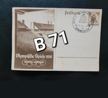 Postkarte Olymische Spiele 1936 Berlin 1-16 August -orginWO2 beschikbaar voor biedingen