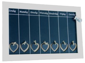 Grote weekplanner met harten beschikbaar voor biedingen