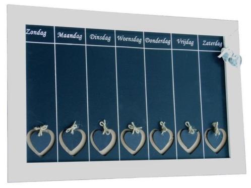 Grote weekplanner met harten, Huis en Inrichting, Woonaccessoires | Memoborden, Nieuw, Verzenden