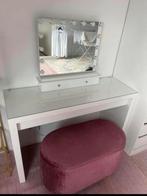 Kaptafel met spiegel, vanity with mirrow and bench, Ophalen, Zo goed als nieuw, 50 tot 100 cm, Minder dan 100 cm