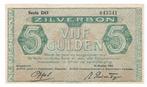 5 gulden zilverbon 16 oktober 1944 zonder No, Postzegels en Munten, Bankbiljetten | Nederland, Ophalen of Verzenden, 5 gulden