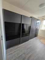 Ikea Pax Kast Antraciet met Spiegelglas, Huis en Inrichting, Ophalen, 150 tot 200 cm, Zo goed als nieuw, 150 tot 200 cm