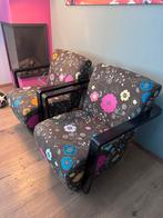 Een mooie kleurrijke stoel (eentje is verkocht), Gebruikt, 75 tot 100 cm, 50 tot 75 cm, Ophalen