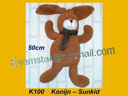 K100 groot knuffel konijn van Sunkid (50cm), Kinderen en Baby's, Speelgoed | Knuffels en Pluche, Zo goed als nieuw, Konijn, Ophalen