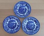 Drie blauwe borden Petrus Regout 1880-1900, Verzenden