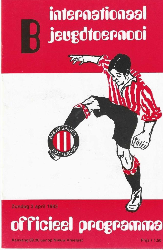 Programma 82-83 Int. B-jeugd Voetbaltoernooi Sparta R., Verzamelen, Sportartikelen en Voetbal, Gebruikt, Boek of Tijdschrift, Feyenoord