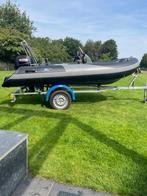 Rubberboot Rib 360 Suzuki 10pk Incl. trailer en afdekzeil, Watersport en Boten, Zo goed als nieuw, Benzine, Minder dan 70 pk, Overige materialen