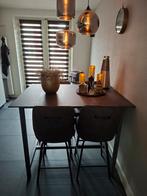 Mooi bar tafel met draaibare krukken, Ophalen of Verzenden, Zo goed als nieuw