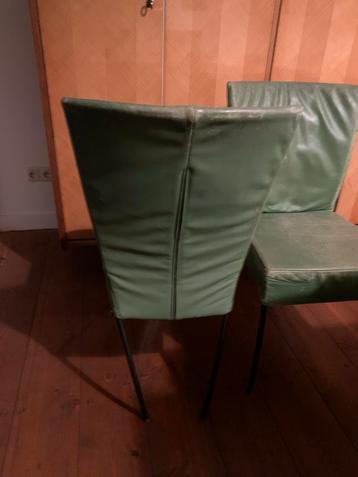 2x Montis Spica stoelen - lichtgroen leer beschikbaar voor biedingen