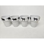 # 4 x R. Drescher Konitz Dekor Safari mokken. Mok. Beker, Huis en Inrichting, Gebruikt, Ophalen of Verzenden, Kom(men), Wedgwood