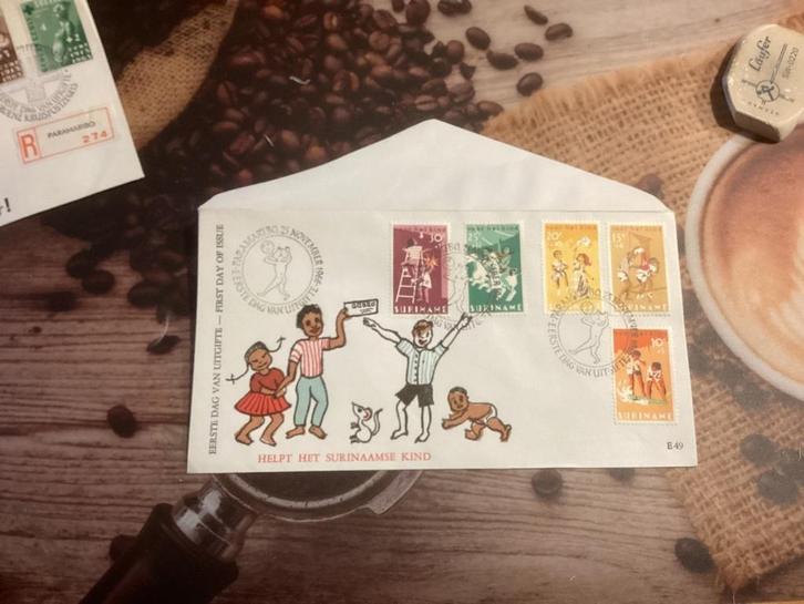 No4778 Suriname E49 aangetekend Zorg en hoop anders Heb, Postzegels en Munten, Postzegels | Eerstedagenveloppen, Onbeschreven