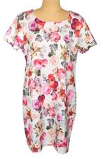Repeat jurkje, jurk, flowers, multicolor, Mt. XL, Verzenden, Zo goed als nieuw, Maat 46/48 (XL) of groter, Boven de knie