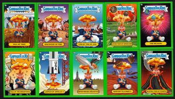 Garbage Pail Kids (GPK) 2011 Adam Bomb Through History - SET beschikbaar voor biedingen