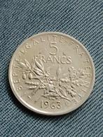 Frankrijk 5 Franc 1963 - Zilver, Postzegels en Munten, Munten | Europa | Niet-Euromunten, Frankrijk, Zilver, Losse munt, Verzenden