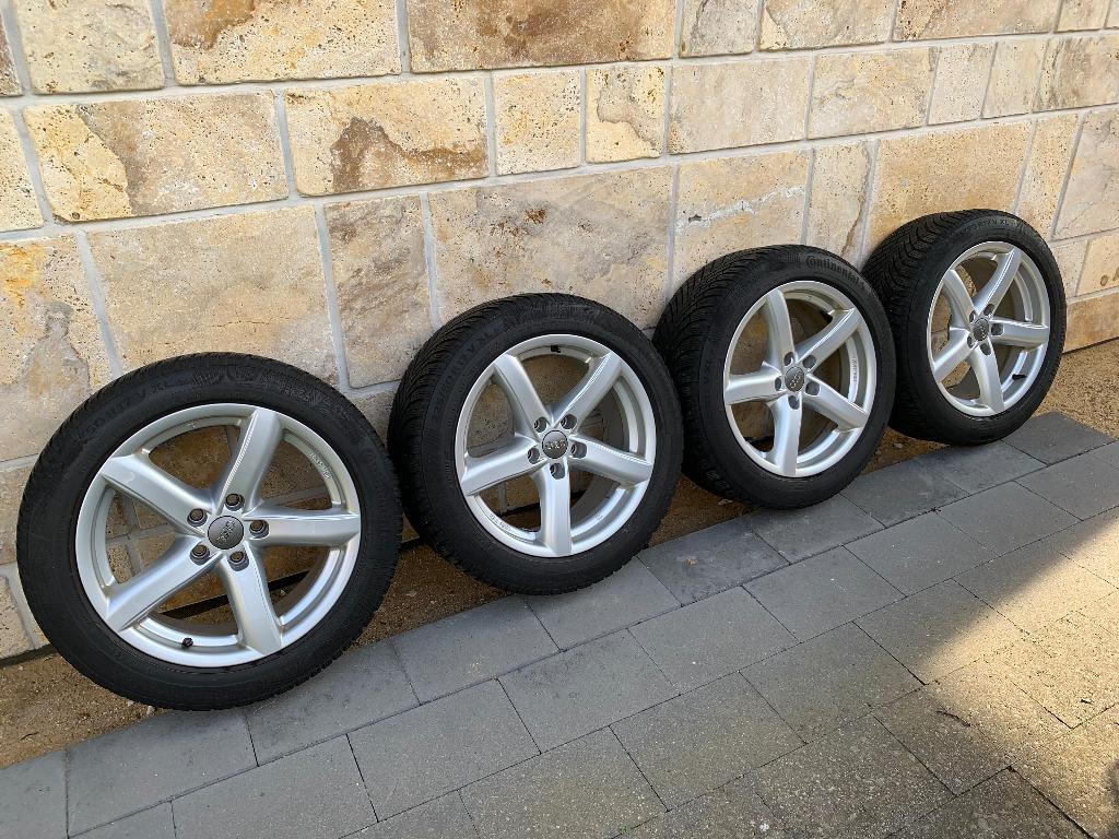 Set winterbanden (Continental) inkl. velgen, Audi A4/A5, Ophalen
