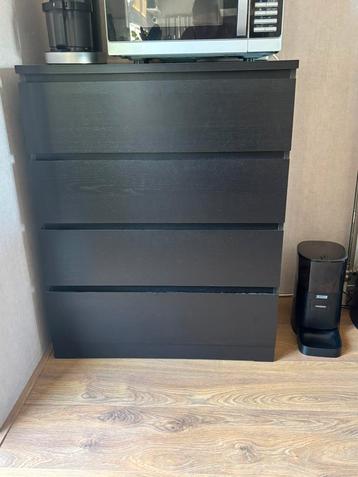 Malm ladekast Ikea zwart