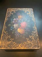Vintage blik met bloemen mansfield england, Ophalen of Verzenden, Gebruikt, Overige