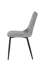 Partij van 26 zilvergrijze velvet stoelen, Niet ingevuld, Nieuw, Metaal, Grijs