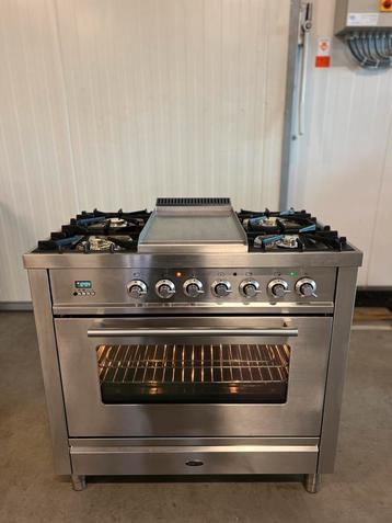 Luxe Boretti Fornuis 90cm RVS – 5 pits beschikbaar voor biedingen