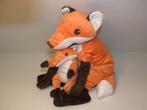 IKEA VOS VANDRING RAV MET KLEINTJE IN DE ARMEN VELOURS ORANJ, Kinderen en Baby's, Speelgoed | Knuffels en Pluche, Ophalen of Verzenden
