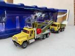 1/55 siku Mack plus man afslepen set, Hobby en Vrije tijd, Modelauto's | 1:50, Ophalen of Verzenden, Zo goed als nieuw, Bus of Vrachtwagen