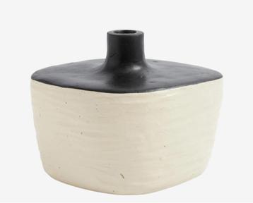 Muubs Vase Tuto, keramiek 24.5 Cm hoog keramiek creme/zw beschikbaar voor biedingen