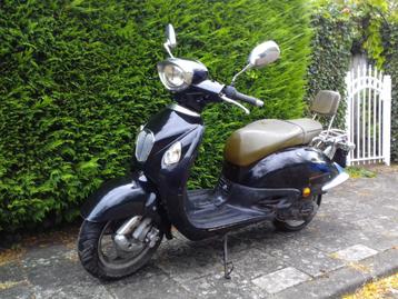 ZNEN retro scooter 2008 50cc blauw kenteken snorfiets beschikbaar voor biedingen