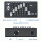 DJLicht DMX controller met accu 24 kanalen, Geluidgestuurd, ., Nieuw, Ophalen of Verzenden