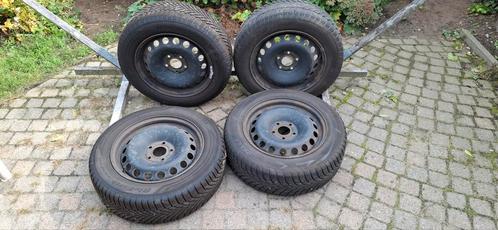 4 winterbanden met roestvrijstalen velg Renault Scenic, Auto-onderdelen, Banden en Velgen, Banden en Velgen, Winterbanden, 16 inch