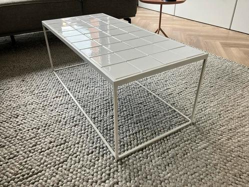 Salontafel Zuiver witte tegels, Huis en Inrichting, Tafels | Salontafels, Zo goed als nieuw, Minder dan 50 cm, 50 tot 100 cm, Rechthoekig