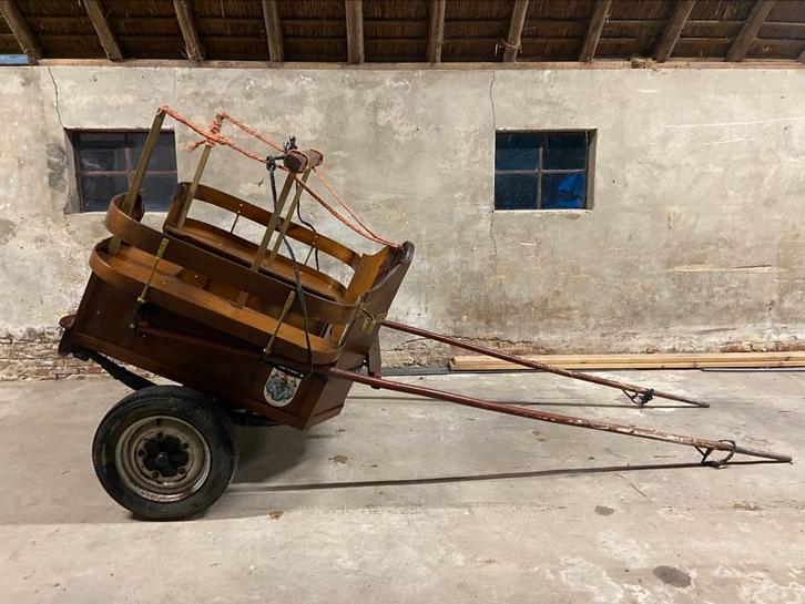 Antieke 2-Wielige sjees / paardencarriage te koop, Dieren en Toebehoren, Rijtuigen en Koetsen, Gebruikt, Overige typen, Paard of Pony