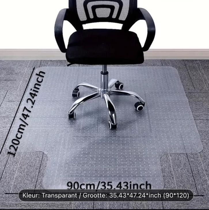 3x Transparante vloermat bureaustoel - Nieuw, Huis en Inrichting, Bureaustoelen, Nieuw, Ophalen of Verzenden