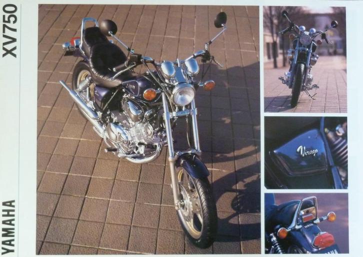 Folder YAMAHA XV 750 1992, Motoren, Handleidingen en Instructieboekjes, Yamaha, Ophalen of Verzenden