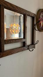 Spiegel/kapstok art nouveau uit 1938, Antiek en Kunst, Ophalen of Verzenden, Rechthoekig