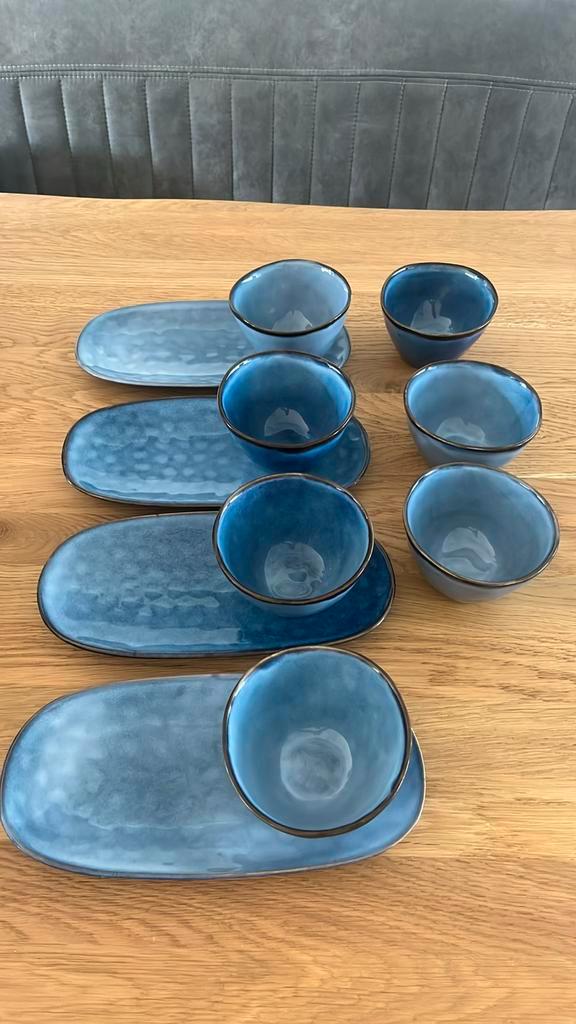7x Schaal Toscane ø11x6.5 cm en 4x langwerpige schaal Xenos, Huis en Inrichting, Keuken | Servies, Zo goed als nieuw, Schaal of Schalen