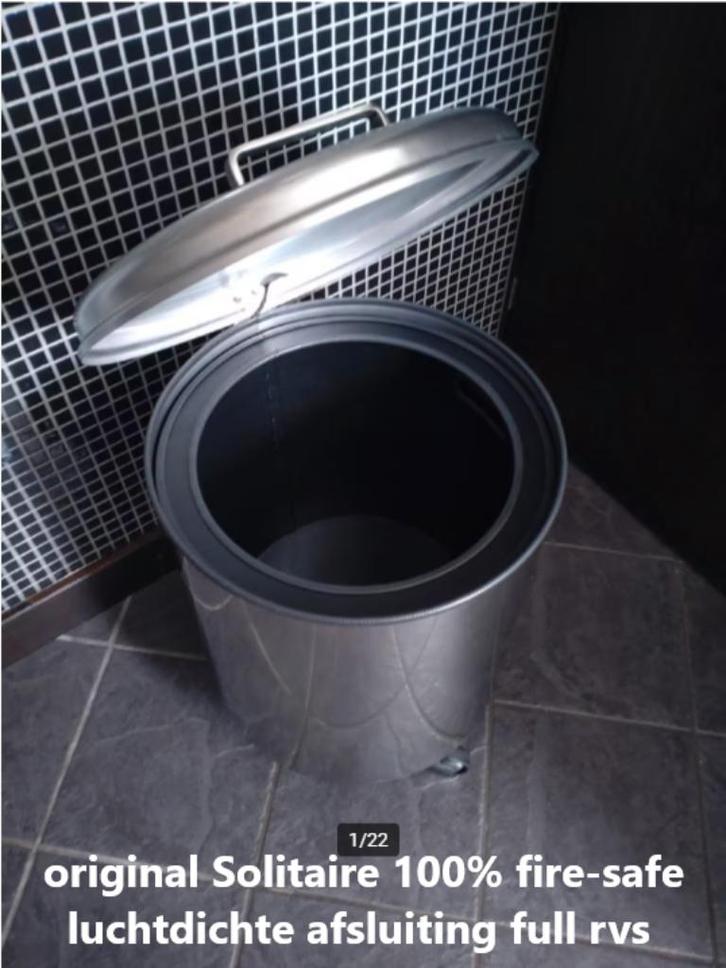 originele Solitaire / M-system rvs afvalemmer op wielen, Huis en Inrichting, Keuken | Keukenelementen, Zo goed als nieuw, Minder dan 100 cm
