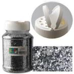 Glitter pot zilver 1 mm 400 gram met strooideksel, Materiaal, ., Nieuw, Ophalen of Verzenden