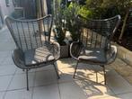 Zwarte Rotan Stoelen - Set van 2, Huis en Inrichting, Stoelen, Ophalen, Twee, Zwart, Riet of Rotan