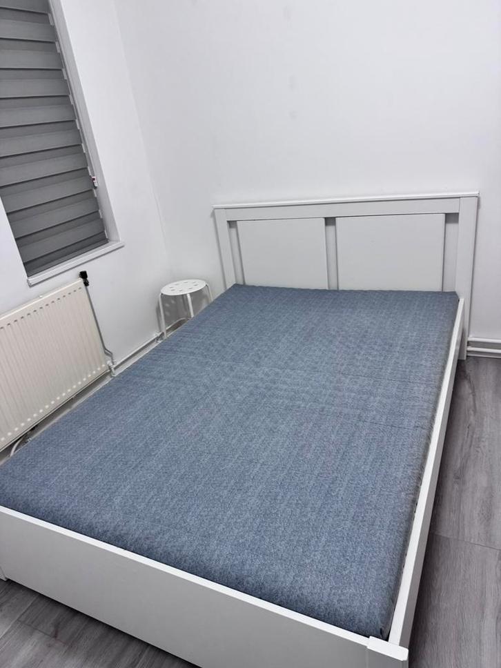 İkea bed 140/200, Huis en Inrichting, Slaapkamer | Bedden, Tweepersoons, 140 cm, Hout, Wit, Ophalen