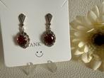 M179/Vintage Prachtige Grote GRANAAT oorbellen, Sieraden, Tassen en Uiterlijk, Oorbellen, Gebruikt, Verzenden, X, Zilver