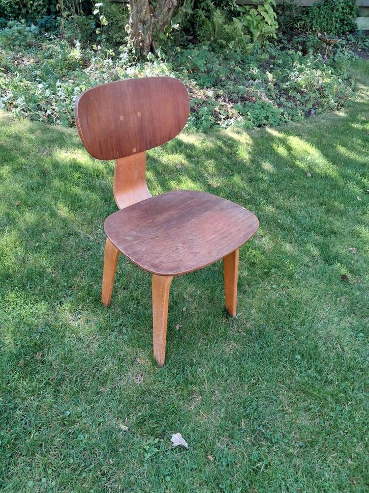 Pastoe SB02 Cees Braakman Stoel - Jaren 50, Huis en Inrichting, Stoelen, Ophalen