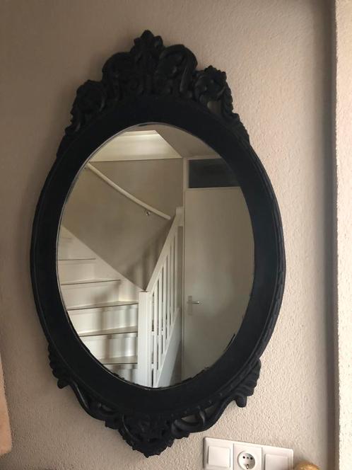 Mooie grote landelijke spiegel, Antiek en Kunst, Antiek | Spiegels, 50 tot 100 cm, 100 tot 150 cm, Ovaal, Ophalen