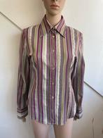 Etro Milano blouse maat 38 gestreept groen roze beige, Kleding | Dames, Maat 38/40 (M), Etro, Beige, Ophalen of Verzenden