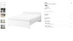 2 persoons bed Ikea Askvoll 160x200, Huis en Inrichting, Ophalen, Wit, Tweepersoons, Zo goed als nieuw