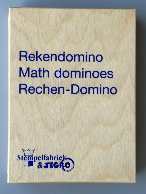JEGRO rekendomino in houten kist. Educatief speelgoed, Kinderen en Baby's, Speelgoed | Educatief en Creatief, Zo goed als nieuw