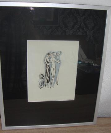 Kees van Dongen '' elkaar opmaken ''  nieuw ingelijst beschikbaar voor biedingen